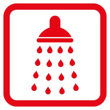 Duş düz vektör simgesi