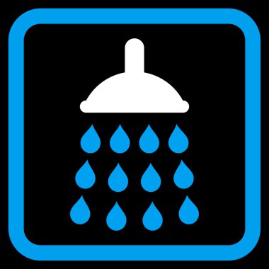 Duş düz vektör simgesi