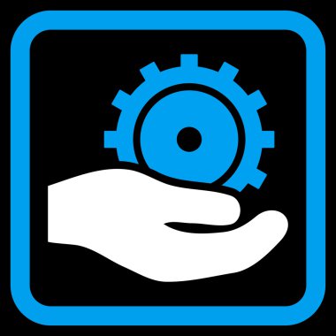 Geliştirme hizmet düz vektör simgesi