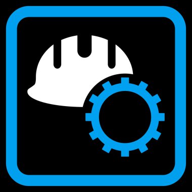 Geliştirme işçisi düz vektör simgesi