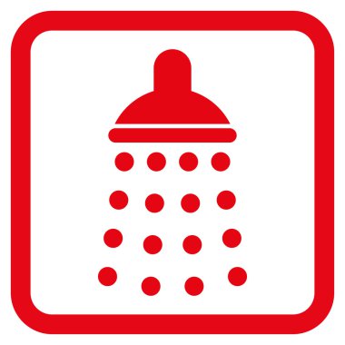 Duş düz vektör simgesi