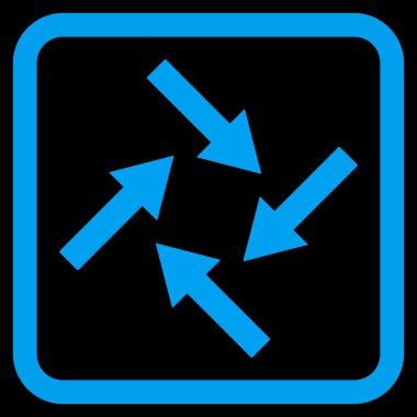 Merkezcil oklar düz vektör simgesi