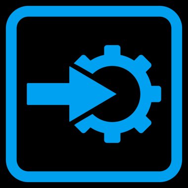 COG Tümleştirme düz vektör simgesi