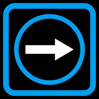 Sağ yuvarlak ok düz vektör simgesi