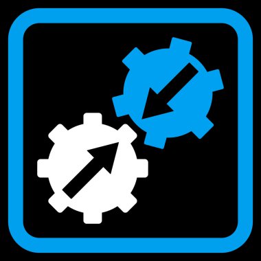 Dişli Tümleştirme düz vektör simgesi