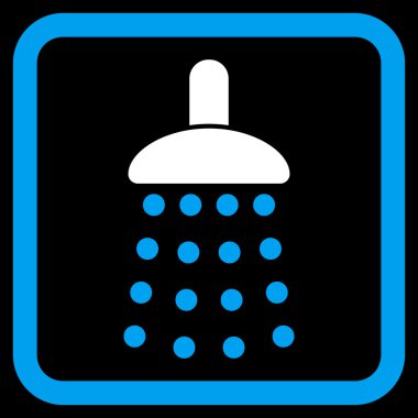 Duş düz vektör simgesi