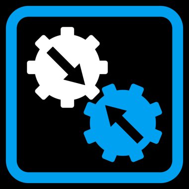 Dişli Tümleştirme düz vektör simgesi