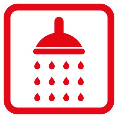 Duş düz vektör simgesi