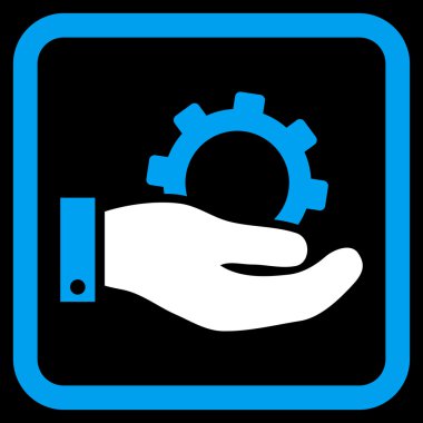 Hizmet düz vektör simgesi