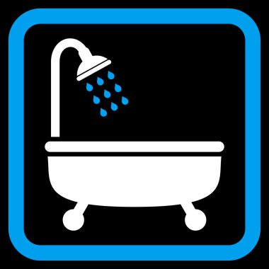 Duş banyo düz vektör simgesi