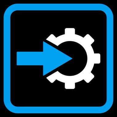 COG Tümleştirme düz vektör simgesi