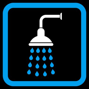 Duş düz vektör simgesi