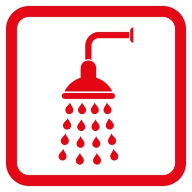 Duş düz vektör simgesi