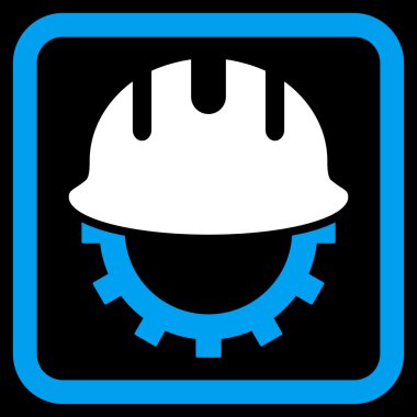 Geliştirme işçisi düz vektör simgesi