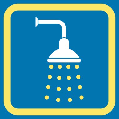 Duş düz vektör simgesi