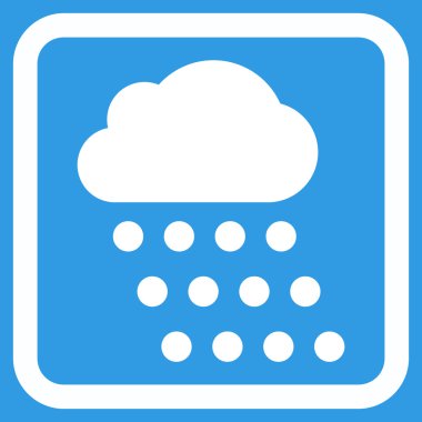 Yağmur bulutu düz vektör simgesi