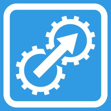 Dişli Tümleştirme düz vektör simgesi