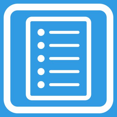 Liste sayfa düz vektör simgesi