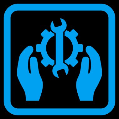 Onarım hizmeti düz vektör simgesi