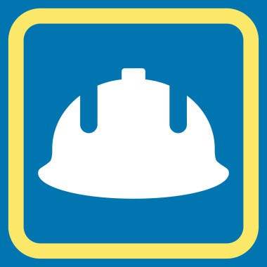 İnşaat kask düz vektör simgesi