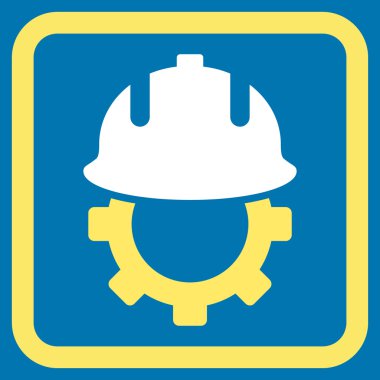 Geliştirme kask düz vektör simgesi