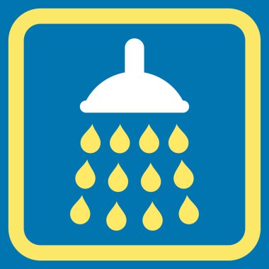 Duş düz vektör simgesi