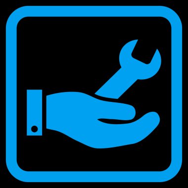 Onarım hizmeti düz vektör simgesi