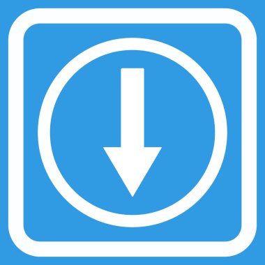 Rownded ok düz vektör simgesi