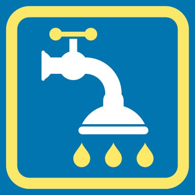 Duş musluk düz vektör simgesi