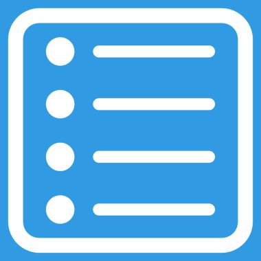 Öğeleri düz vektör simgesi