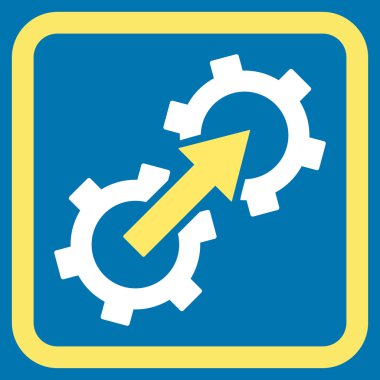 Dişli Tümleştirme düz vektör simgesi