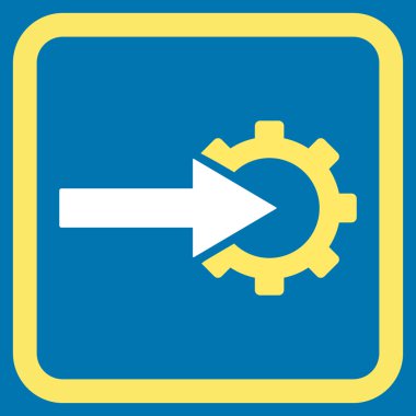 COG Tümleştirme düz vektör simgesi