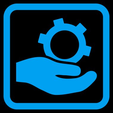 Mühendislik hizmet düz vektör simgesi