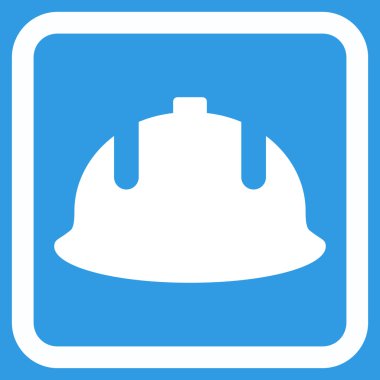 İnşaat kask düz vektör simgesi