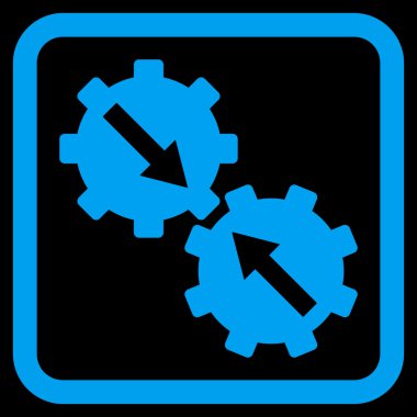 Dişli Tümleştirme düz vektör simgesi