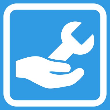 Onarım hizmeti düz vektör simgesi