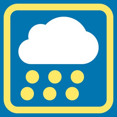 Yağmur bulutu düz vektör simgesi