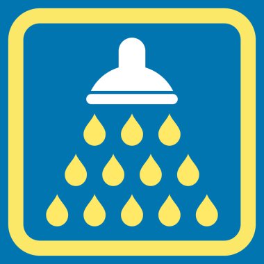 Duş düz vektör simgesi