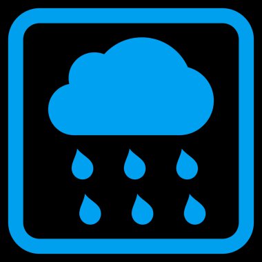 Yağmur bulutu düz vektör simgesi