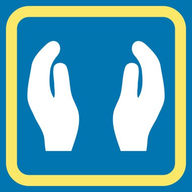 Bakım el düz vektör simgesi