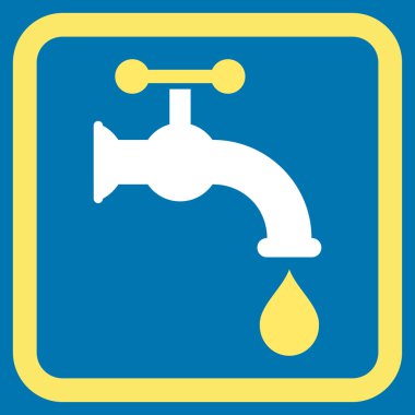 Su musluk düz vektör simgesi