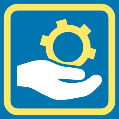 Mühendislik hizmet düz vektör simgesi