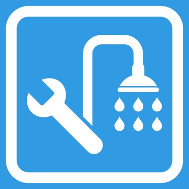 Sıhhi tesisat düz vektör simgesi