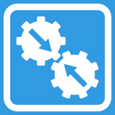 Dişli Tümleştirme düz vektör simgesi