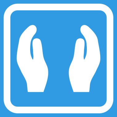 Bakım el düz vektör simgesi