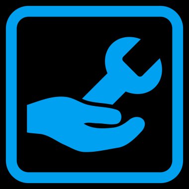 Onarım hizmeti düz vektör simgesi