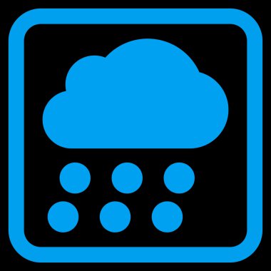 Yağmur bulutu düz vektör simgesi