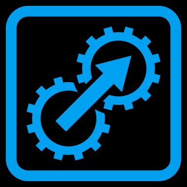 Dişli Tümleştirme düz vektör simgesi