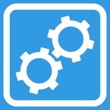 dişliler düz vektör simgesi