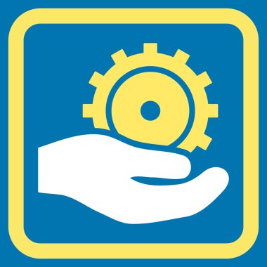 Geliştirme hizmet düz vektör simgesi